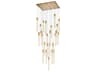 Elegant Lighting Weston 25-Light Satin Gold Crystal LED Cylinder Pendant