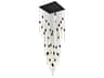 Elegant Lighting Weston 36-Light Black Crystal LED Cylinder Pendant