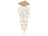 Elegant Lighting Weston 36-Light Satin Gold Crystal LED Cylinder Pendant