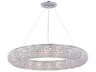Elegant Lighting Paris 18-Light8-Light Chrome Clear Crystal Round Pendant