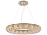 Elegant Lighting Paris 18-Light8-Light Gold And Clear Crystal Round Pendant