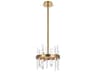 Elegant Lighting Serena 6-Light Satin Gold Crystal Linear Mini Pendant