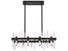 Elegant Lighting Serena 16-Light6-Light Black Crystal Linear Island Pendant