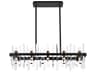 Elegant Lighting Serena 20-Light Black Crystal Linear Island Pendant