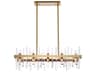 Elegant Lighting Serena 20-Light Satin Gold Crystal Linear Island Pendant