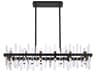 Elegant Lighting Serena 24-Light Black Crystal Linear Island Pendant