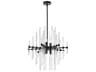 Elegant Lighting Sienna 6-Light Black Crystal Glass Pendant