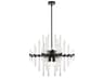 Elegant Lighting Sienna 8-Light Black Crystal Glass Pendant