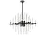 Elegant Lighting Sienna 8-Light Black Crystal Glass Pendant