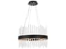 Elegant Lighting Dallas 14-Light Black Crystal Drum Linear Pendant