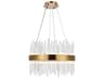 Elegant Lighting Dallas 14-Light Gold Crystal Glass Round Pendant