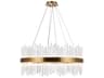 Elegant Lighting Dallas 18-Light8-Light Gold Crystal Glass Round Pendant