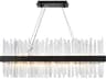 Elegant Lighting Dallas 20-Light Black Crystal Linear Island Pendant