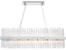 Elegant Lighting Dallas 24-Light Chrome Crystal Linear Island Pendant