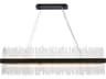 Elegant Lighting Dallas 28-Light Black Crystal Linear Island Pendant