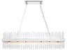Elegant Lighting Dallas 28-Light Chrome Crystal Linear Island Pendant