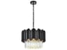 Elegant Lighting Willow 4-Light Black Drum Chandelier