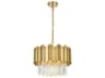 Elegant Lighting Willow 4-Light Satin Gold Drum Chandelier