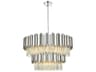 Elegant Lighting Willow 12-Light Chrome Drum Tiered Chandelier