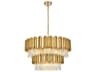 Elegant Lighting Willow 12-Light Satin Gold Drum Tiered Chandelier