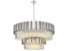 Elegant Lighting Willow 16-Light Chrome Drum Tiered Chandelier