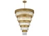 Elegant Lighting Willow 43-Light Satin Gold Tiered Chandelier
