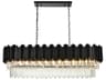 Elegant Lighting Willow 12-Light Black Tiered Island Pendant