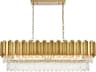 Elegant Lighting Willow 12-Light Satin Gold Tiered Island Pendant