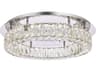 Elegant Lighting Monroe 1-Light Chrome Crystal LED Drum Flush Mount
