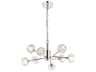 Elegant Lighting Graham 8-Light Chrome Crystal Geometric Pendant
