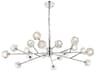 Elegant Lighting Graham 18-Light8-Light Chrome Crystal Geometric Pendant