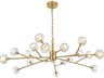 Elegant Lighting Graham 18-Light8-Light Gold Crystal Geometric Pendant