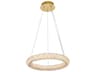 Elegant Lighting Bowen 1-Light Satin Gold Round Pendant