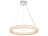 Elegant Lighting Bowen 1-Light Chrome Round Pendant