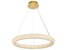 Elegant Lighting Bowen 1-Light Satin Gold Round Pendant
