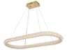Elegant Lighting Bowen 1-Light Satin Gold Linear Island Pendant
