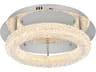 Elegant Lighting Bowen 1-Light Chrome Round Semi Flush Mount