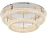 Elegant Lighting Bowen 2-Light Chrome Round Tiered Semi Flush Mount