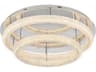Elegant Lighting Bowen 2-Light Chrome Round Tiered Semi Flush Mount