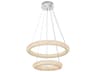 Elegant Lighting Bowen 2-Light Chrome Tiered Pendant