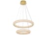 Elegant Lighting Bowen 2-Light Satin Gold Tiered Pendant