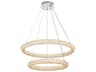 Elegant Lighting Bowen 2-Light Chrome Tiered Pendant