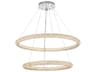 Elegant Lighting Bowen 2-Light Chrome Round Tiered Pendant