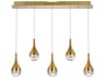 Elegant Lighting Amherst 5-Light Satin Gold Island Pendant