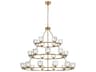 Elegant Lighting Cadence 27-Light Satin Gold Tiered Chandelier