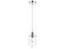 Elegant Lighting Hana 1-Light Chrome Crystal Glass Cylinder Mini Pendant