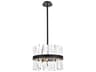 Elegant Lighting Serephina 8-Light Black Crystal Linear Pendant