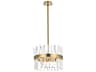 Elegant Lighting Serephina 8-Light Satin Gold Crystal Linear Pendant