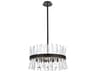 Elegant Lighting Serephina 10-Light Black Crystal Linear Pendant