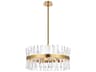 Elegant Lighting Serephina 14-Light Satin Gold Crystal Linear Pendant